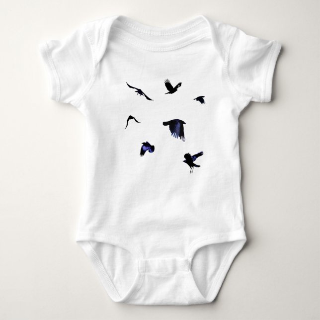 Take Flight Crow Baby Baby Bodysuit (Front)