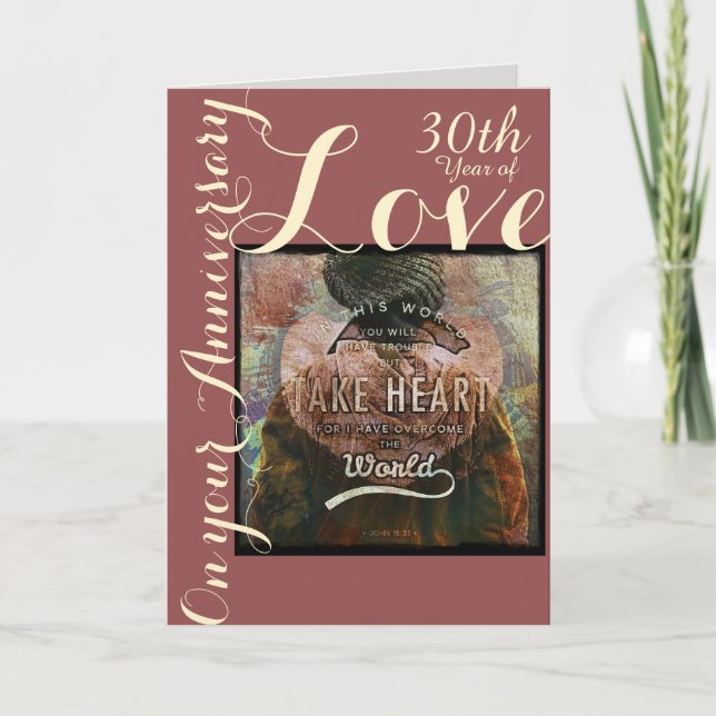 Take Heart 30th anniversary  card (Front)