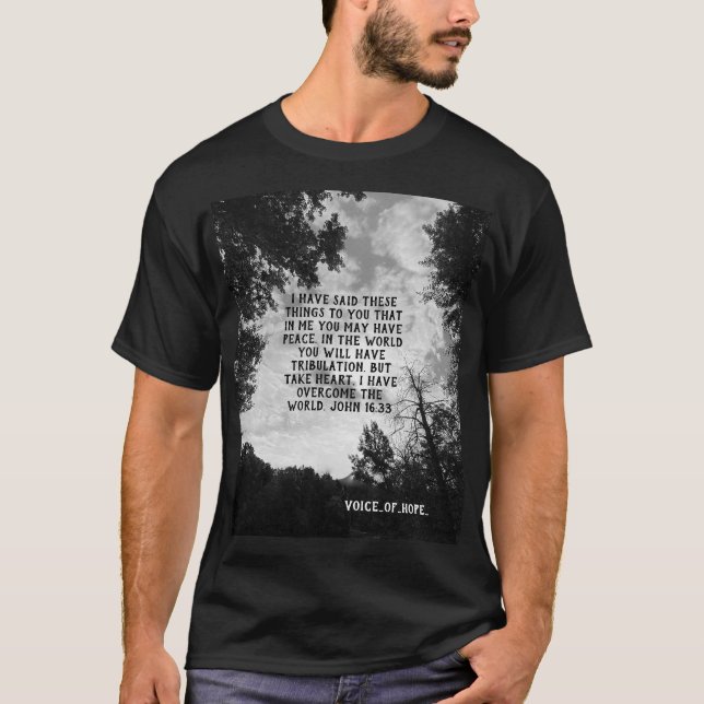 Take Heart I have overcome men's t-shirt! T-Shirt (Front)