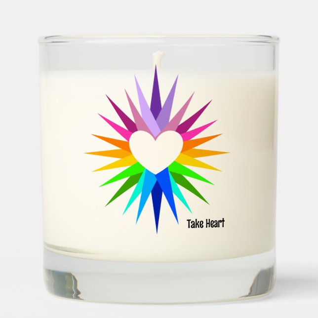 "Take Heart" Scented Candle (Front)
