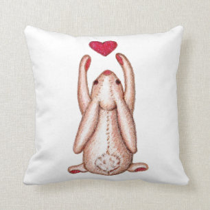 Take Heart Somebunny Loves You Throw Pillow