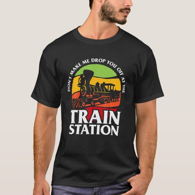 Take Him To The Train Station - Funny Dutton Yello T-Shirt (Front)
