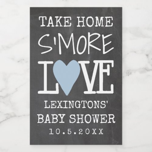 Take Home SMore Love Baby Shower Chalkboard Look Food Label