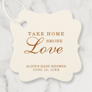 Take Home Smore Love Elegant Ivory Baby Shower Favor Tags