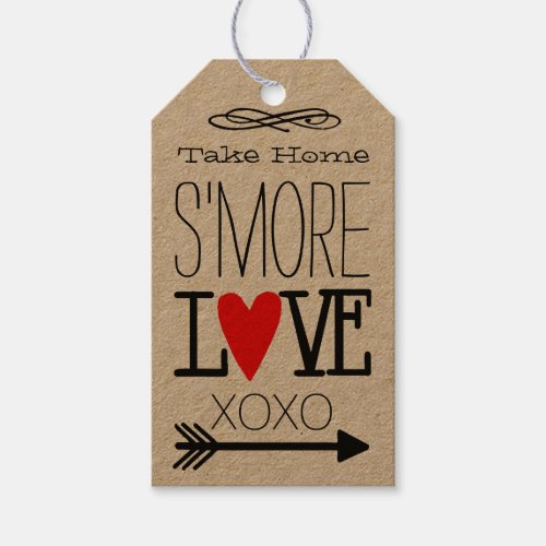 Take Home Smore Love Guest Favor Kraft Paper Gift Tags