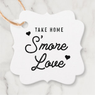 Take Home S'more Love Rustic Kraft Wedding Favor Tags