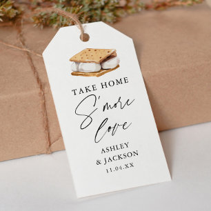 Take home S'more Love Wedding Favor Gift Tags