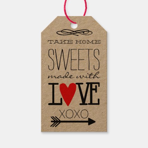 Take Home Sweets Country Wedding Guest Favor Gift Tags