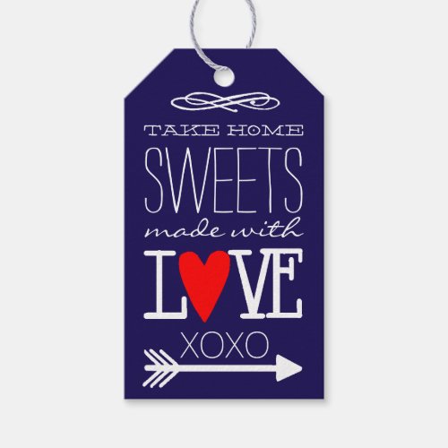 Take Home Sweets Guest Favor in Navy Blue Gift Tags