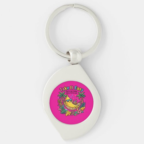 Take It Easy – Chill Banana Vibes Keychain