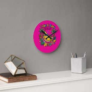 Take It Easy – Chill Banana Vibes Round Clock