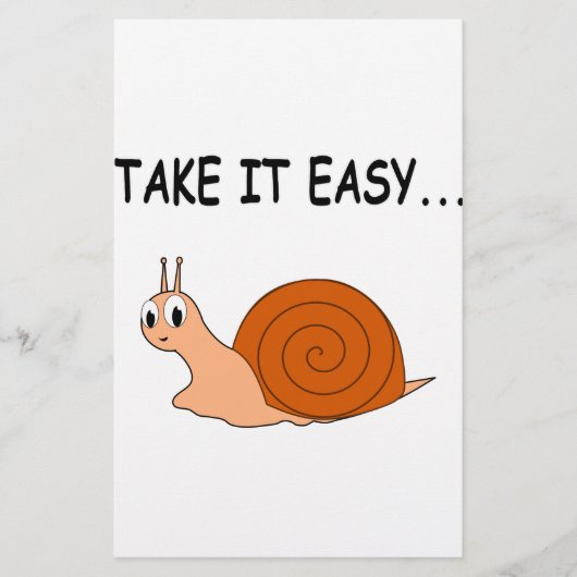 Take It Easy Cute Cartoon Snail (Front)