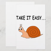 Take It Easy Cute Cartoon Snail (Front/Back)