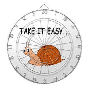Take It Easy Cute Cartoon Snail Dartboard With Darts