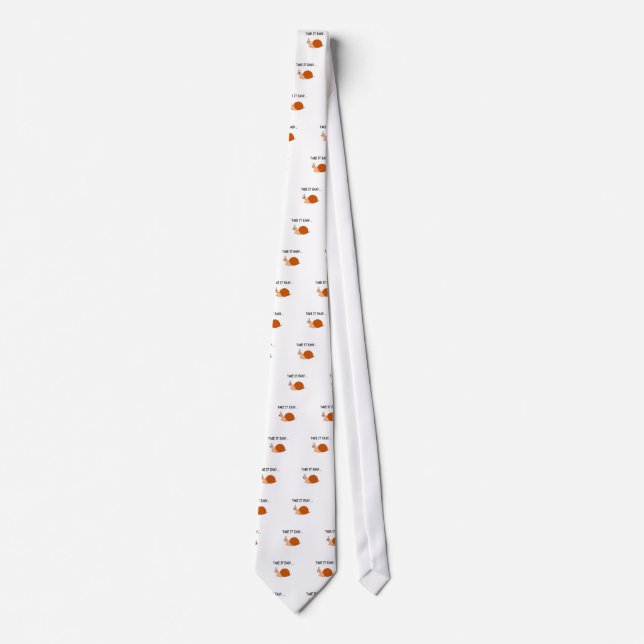 Take It Easy Cute Cartoon Snail Neck Tie (Front)