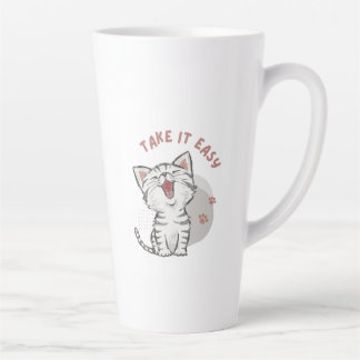 “TAKE IT EASY” Kitten Latte Mug