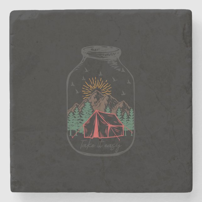 Take It Easy Stone Coaster (Front)