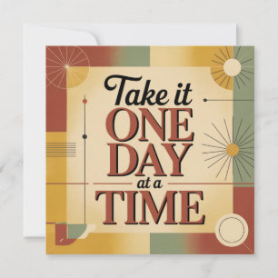 Take It One Day At A Time Invitation