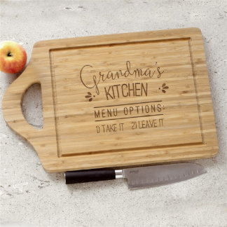 Take It or Leave It Bamboo Cutting Board