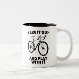 Take It Out And Play With It Bike Two-Tone Coffee Mug
