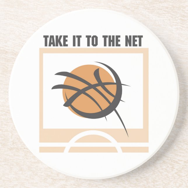 Take it to the Net T-shirts and Gifts Sandstone Coaster (Front)