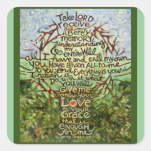Take Lord, Receive Catholic Prayer Sticker (Front)