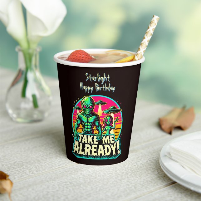 Take Me Already! UFO Adventures  Paper Cups (Insitu)