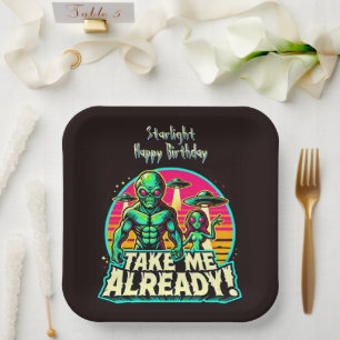 Take Me Already! UFO Adventures Paper Plates