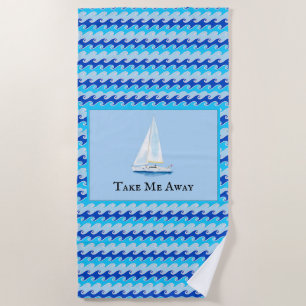 Take Me Away Customizable Beach Towel