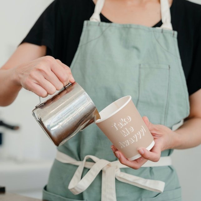 Take me Away Quote l Coffee Shop Business  Paper Cups (Creator Uploaded)