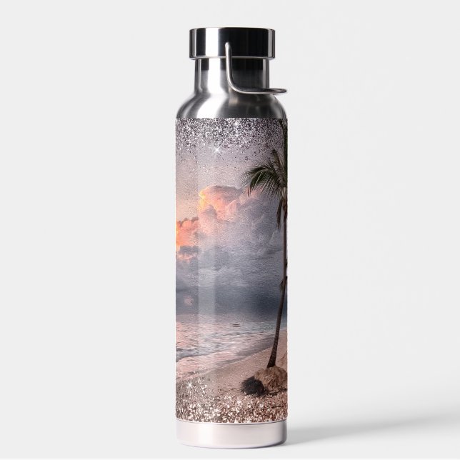 Take Me Away To My Dream Island Sparkle Water Bottle (Left)