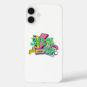 Take Me Back 90s Color Pop Art iPhone 16 Plus Case