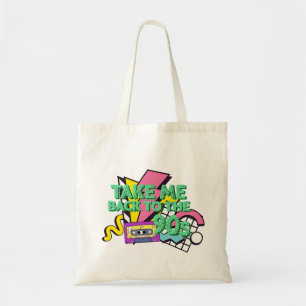 Take Me Back 90s Color Pop Art Tote Bag