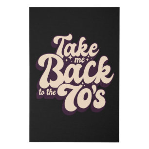 Take Me Back To The 70s 70s Music Retro Faux Canvas Print
