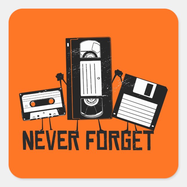 Take Me Back To The Nineties - NEVER FORGET Square Sticker (Front)