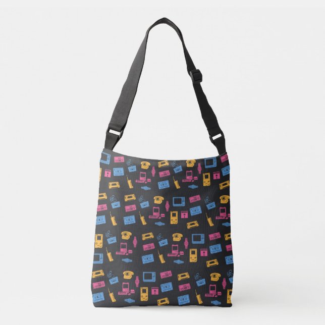 Take Me Back To The Nineties Pattern Crossbody Bag (Front)