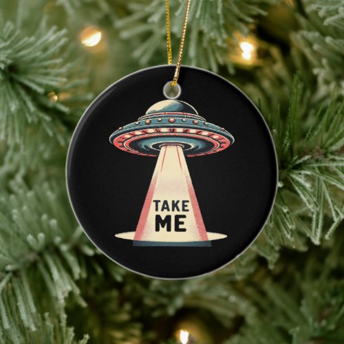 take me ceramic ornament