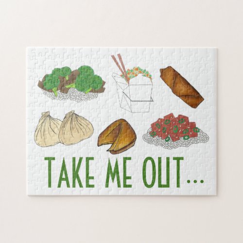 Take Me Out Chinese Food Takeout Takeaway Dishes Jigsaw Puzzle