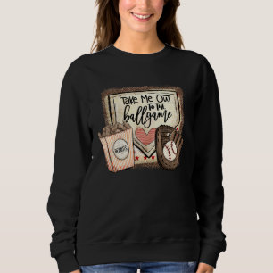 Take Me Out To The Ball Game Baseball Softball Leo Sweatshirt