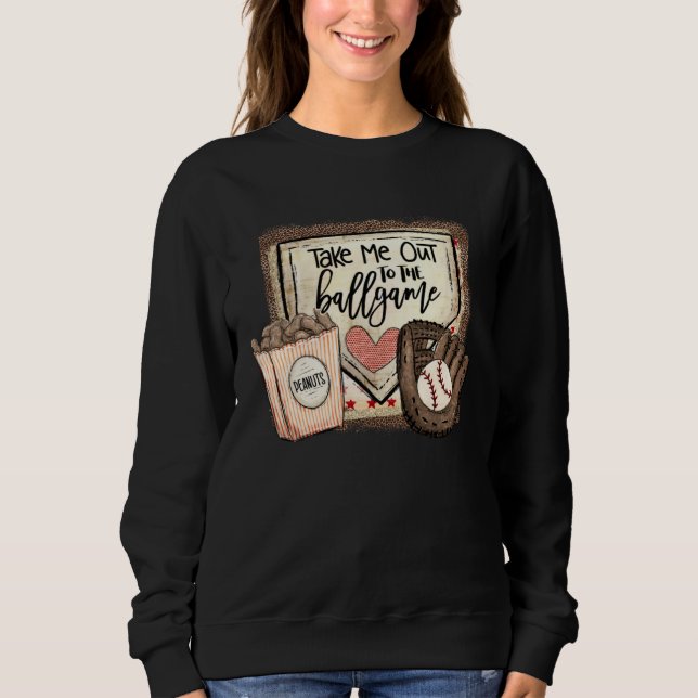 Take Me Out To The Ball Game Baseball Softball Leo Sweatshirt (Front)