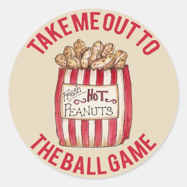 Take Me Out To The Ball Game Sticker (Front)