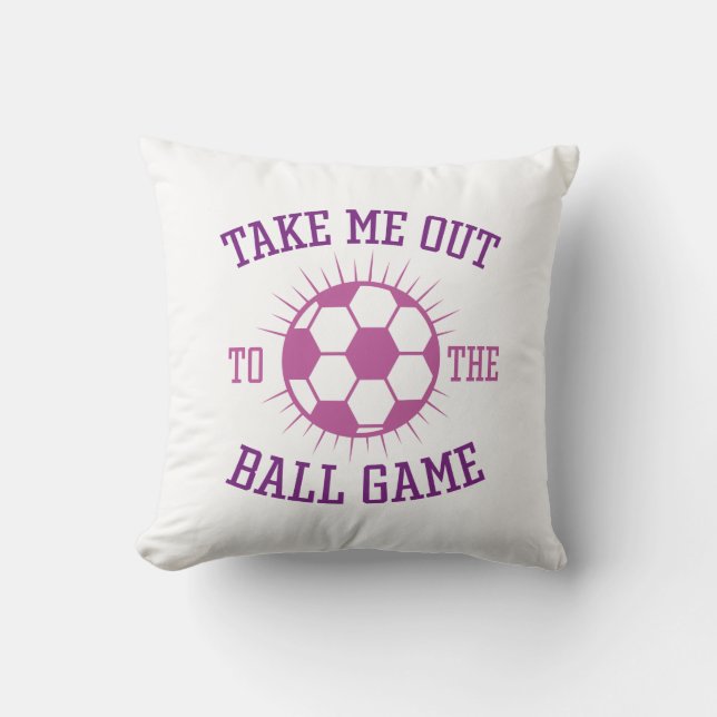 Take Me Out To The Ball Game Throw Pillow (Front)