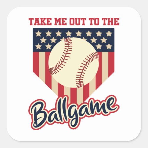 Take Me Out to the Ballgame _ Patriotic Stickers