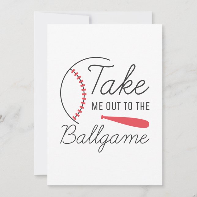 Take Me Out To The Ballgame Thank You Card (Front)