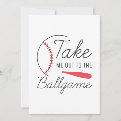 Take Me Out To The Ballgame Thank You Card