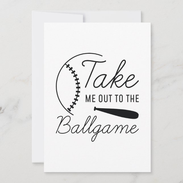 Take Me Out To The Ballgame Thank You Card (Front)