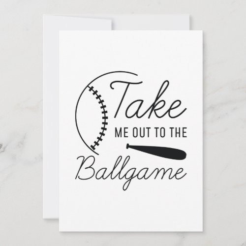 Take Me Out To The Ballgame Thank You Card