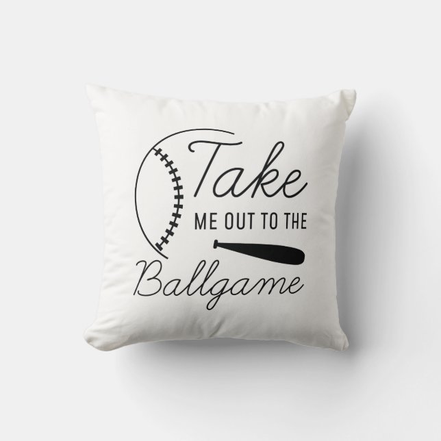 Take Me Out To The Ballgame Throw Pillow (Front)