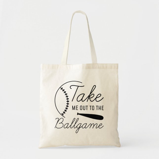 Take Me Out To The Ballgame Tote Bag (Front)