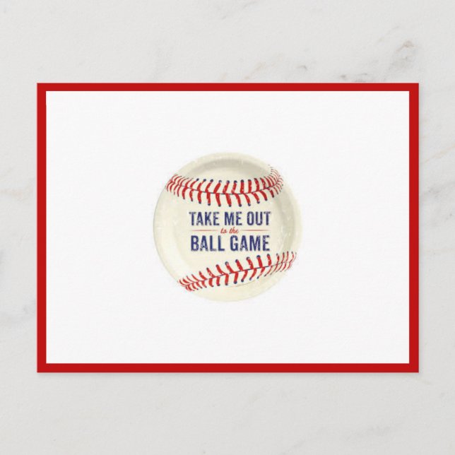 Take me out to the ballpark postcard (Front)
